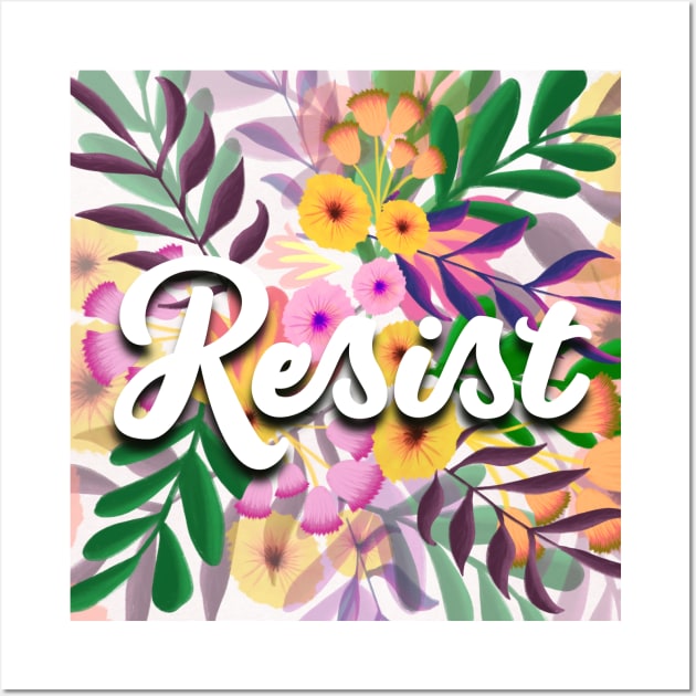 Resist floral design Wall Art by kuallidesigns